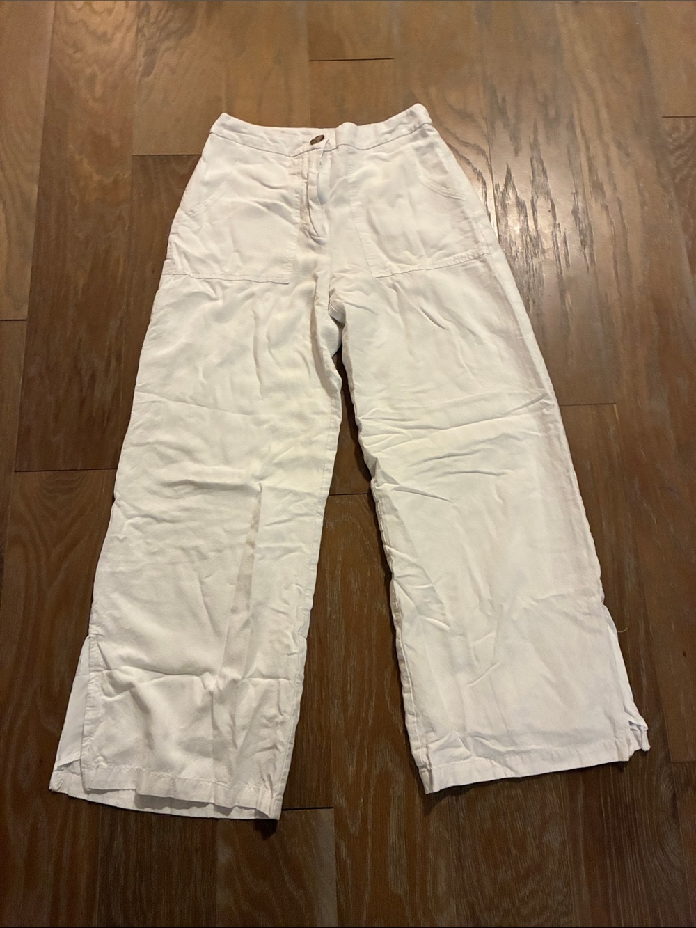 Lulu's Cream Wide-Leg Cotton Pants